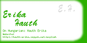 erika hauth business card